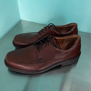 Ecco Holton Apron Toe Tie Cognac Men's 43/9-9.5